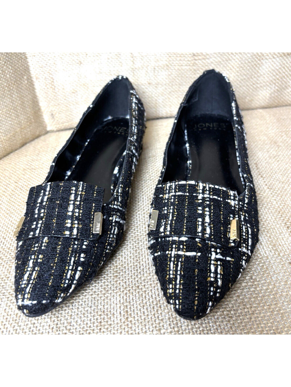 Jones New York JNY-Quesheen Shoes Womens Size 8M Black Multi Loafer Flats